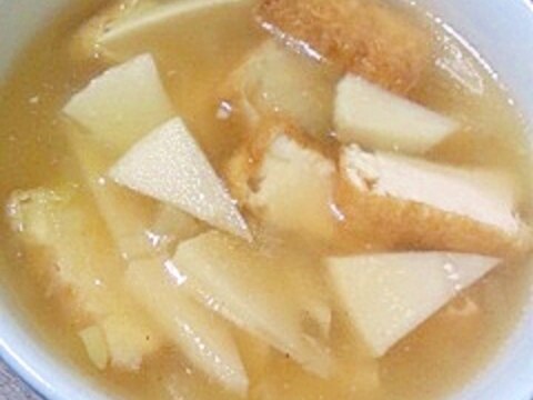 たけのこと厚揚げの中華スープ